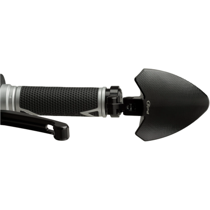 Handlebar End Folding Mirror Left Black