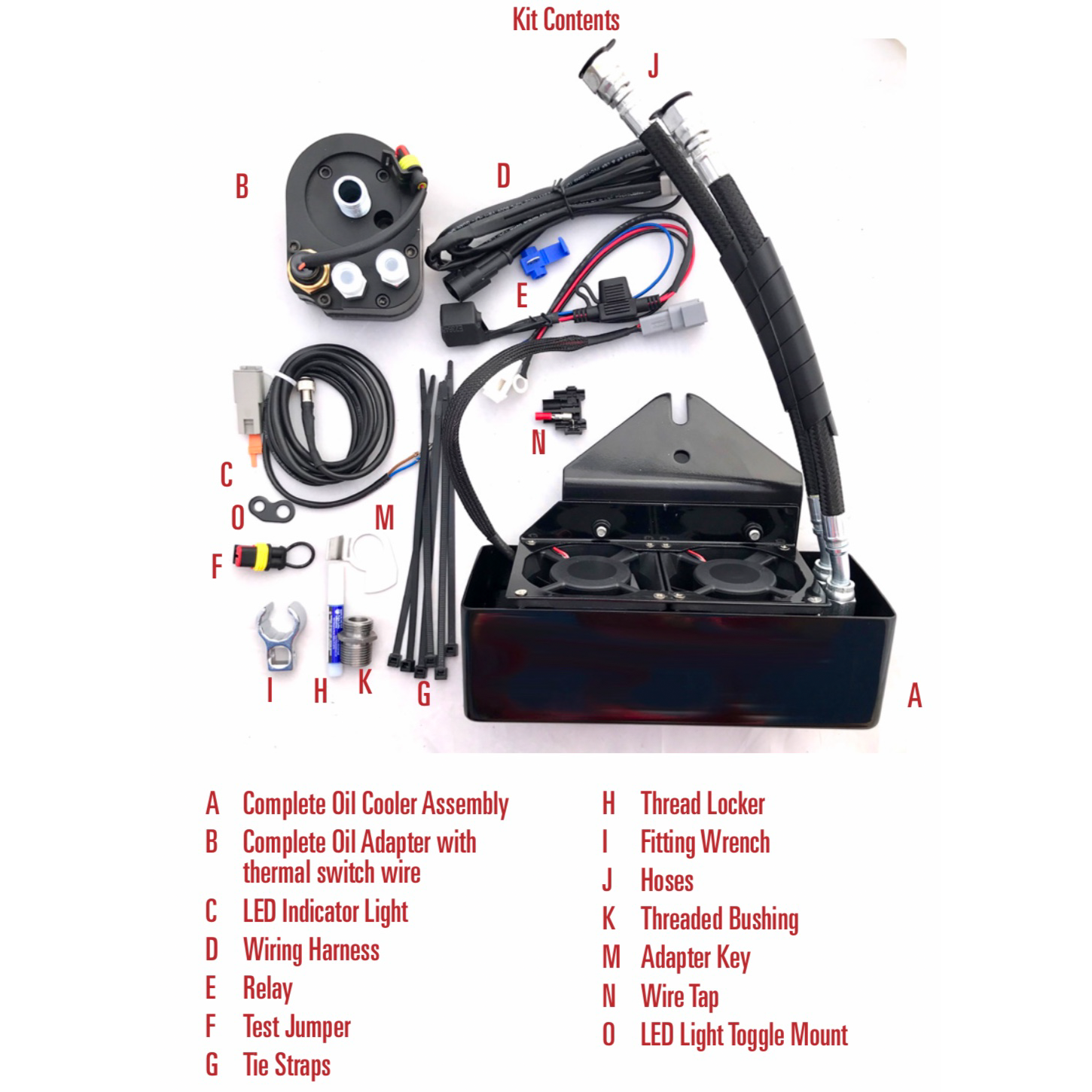 Dyna Oil Cooler Front Mount Dyna `93 17  Gloss Blk