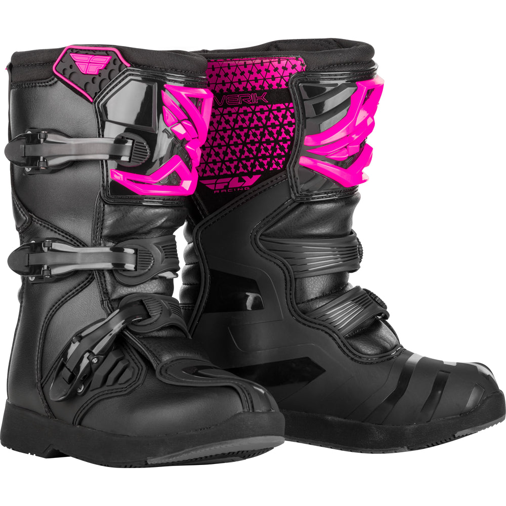 Youth Maverik Boots Pink/Black Sz 04