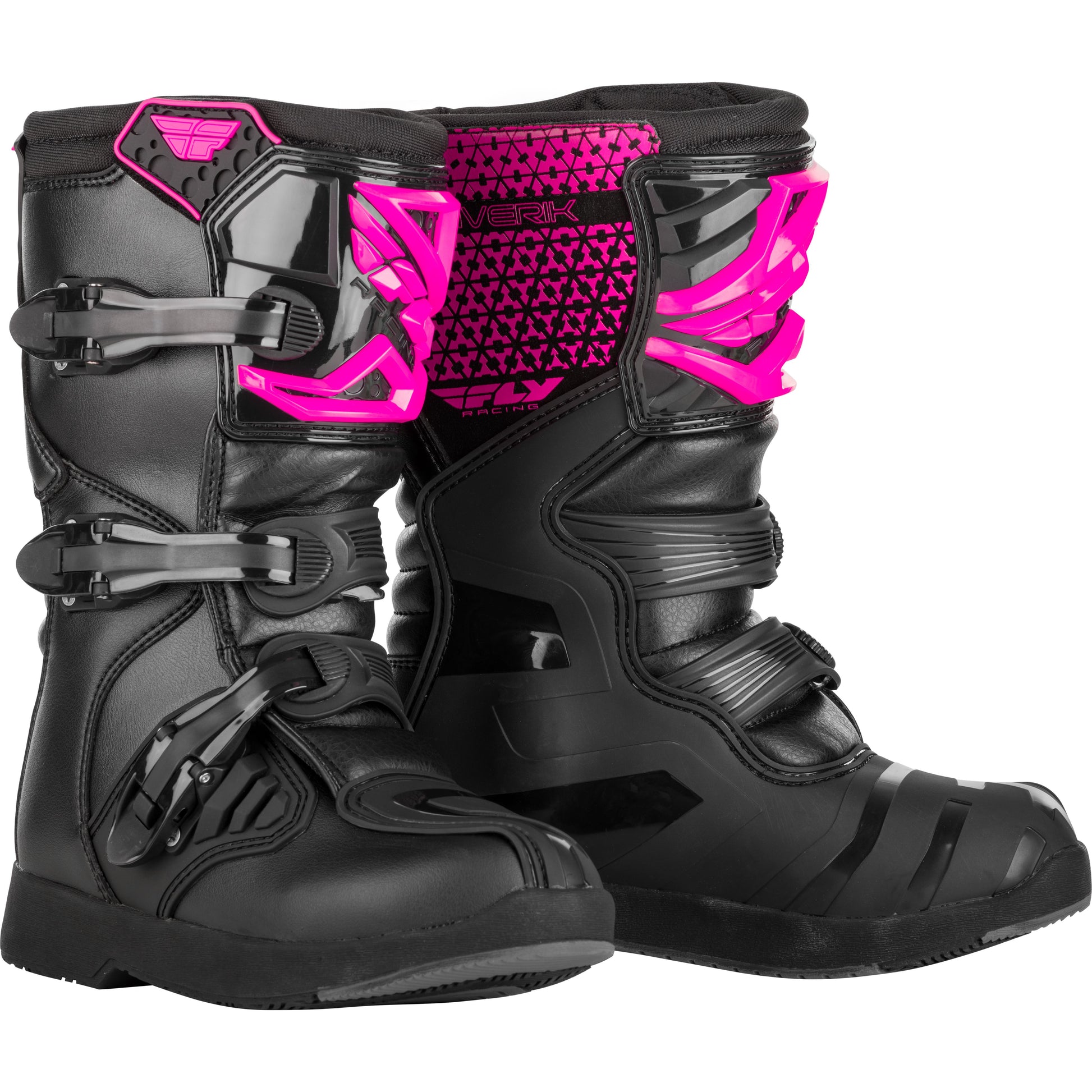 Youth Maverik Boots Pink/Black Sz 04