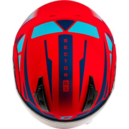 Md 04 Sector Helmet Matte Red/Blue Md