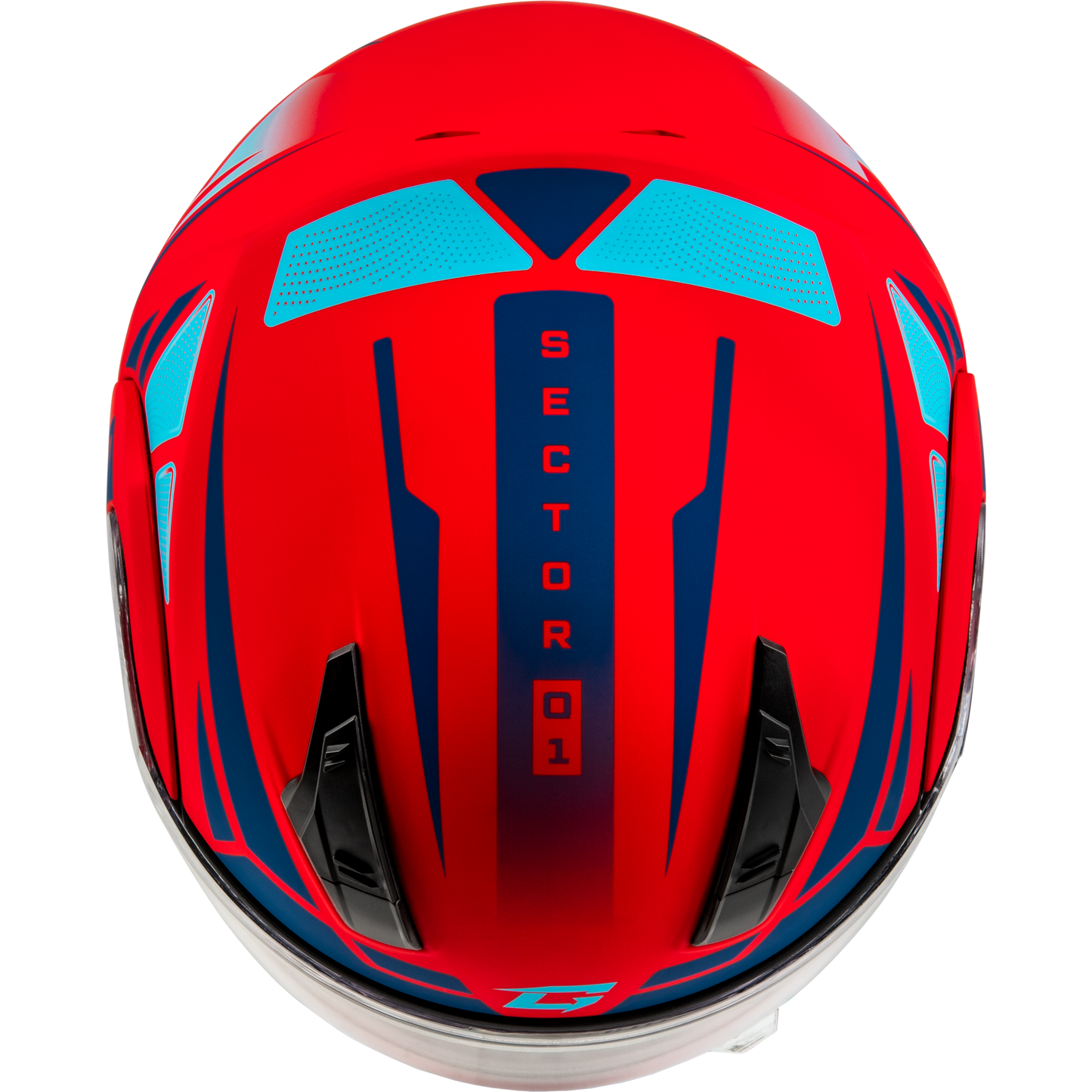 Md 04 Sector Helmet Matte Red/Blue 3x