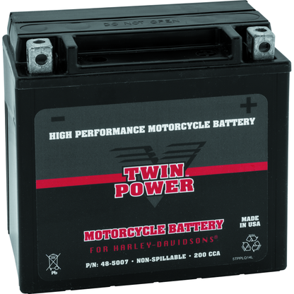 Twin Power YTX-14L High Performance Battery Replaces H-D 65958-04 Made in USA 200 CCA