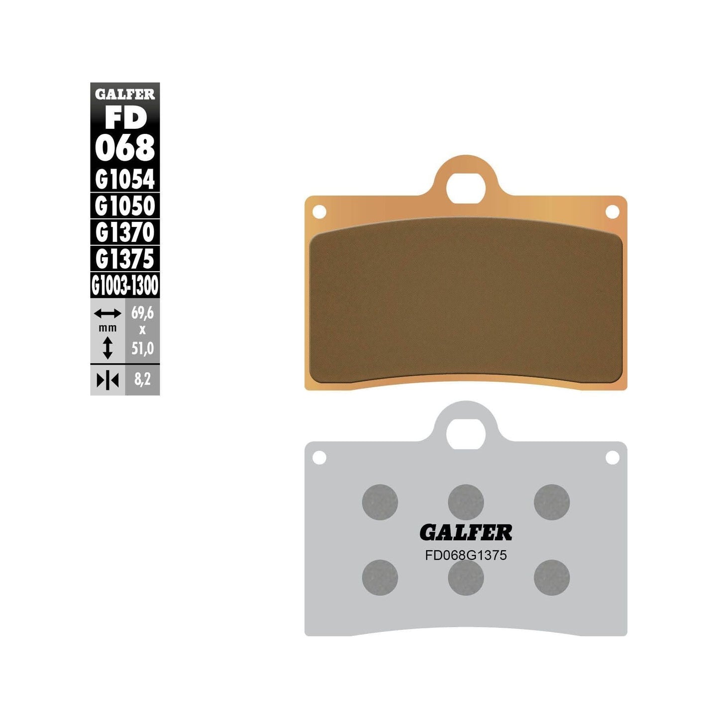 Brake Pads Semi Metallic Fd068g1054