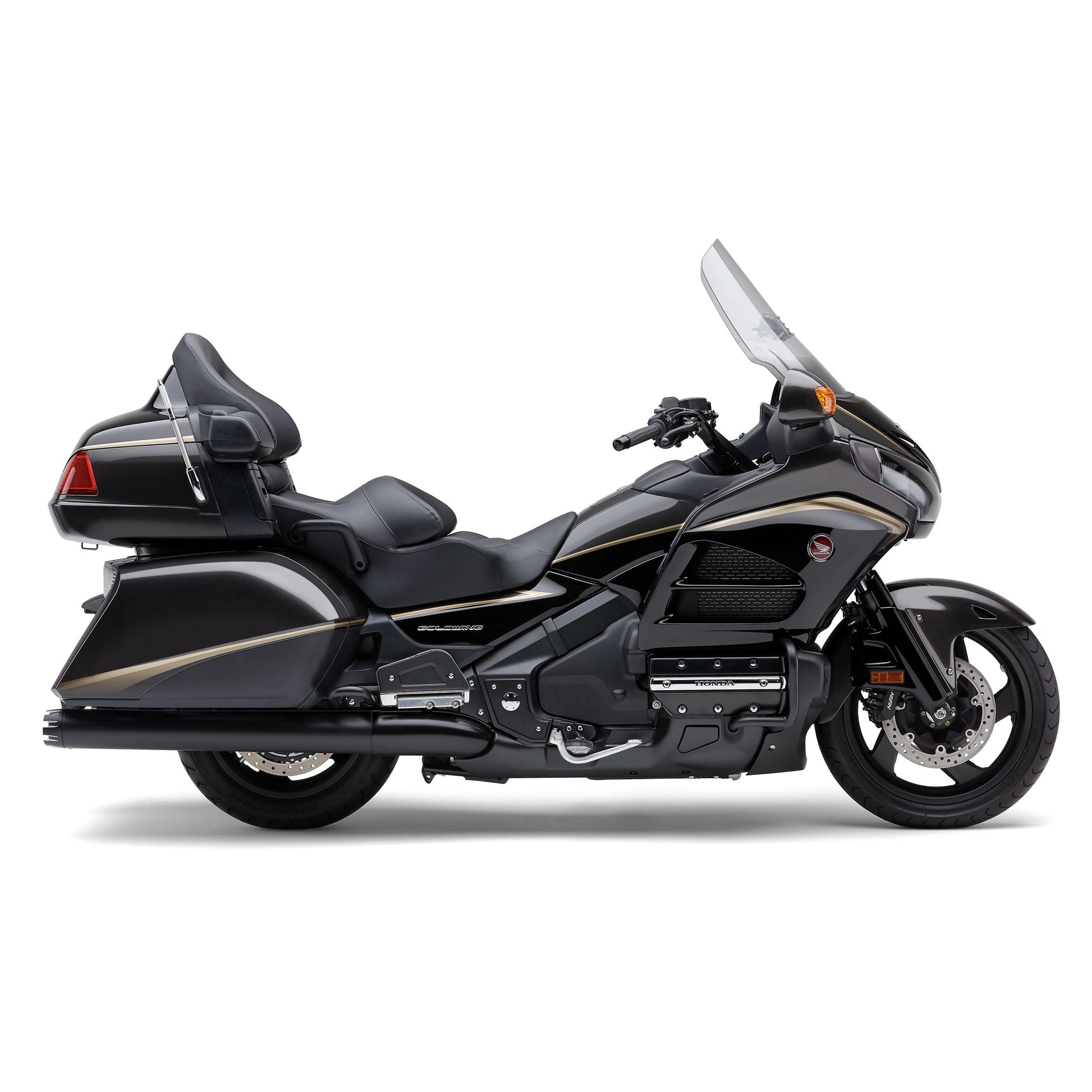 4" Slip On Dual Cut Tips Black Hon Gl1800/F6b