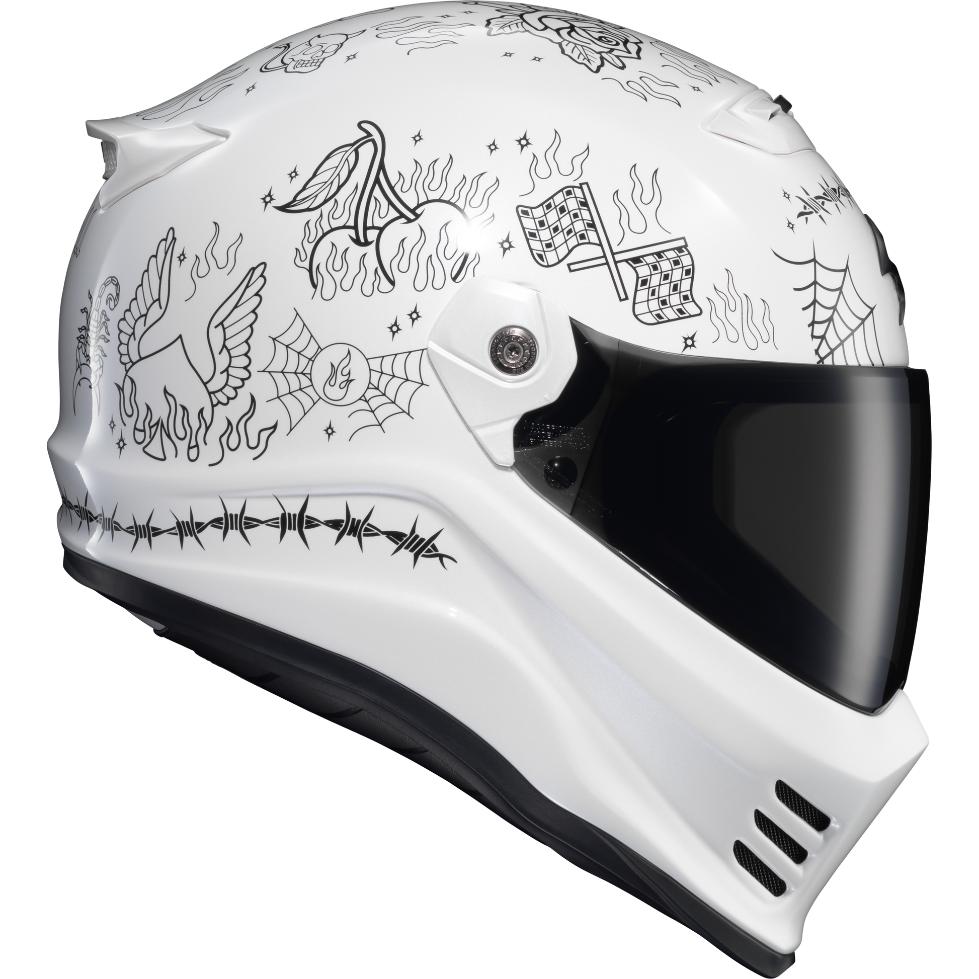Covert Fx Full Face Helmet The Litas 2 White Md