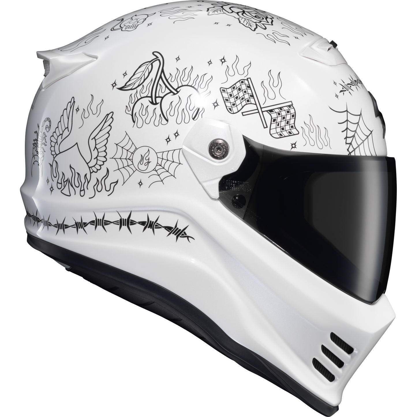 Covert Fx Full Face Helmet The Litas 2 White Lg