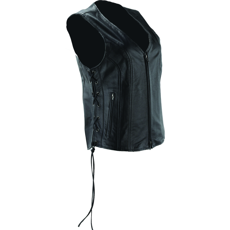 Kuryakyn Leather By River Road Sapphire Leather Vest Black Womens - Small