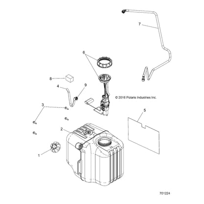 Polaris GEM Hose, 5/16, 43 CM, Genuine OEM Part 8450131-43, Qty 1