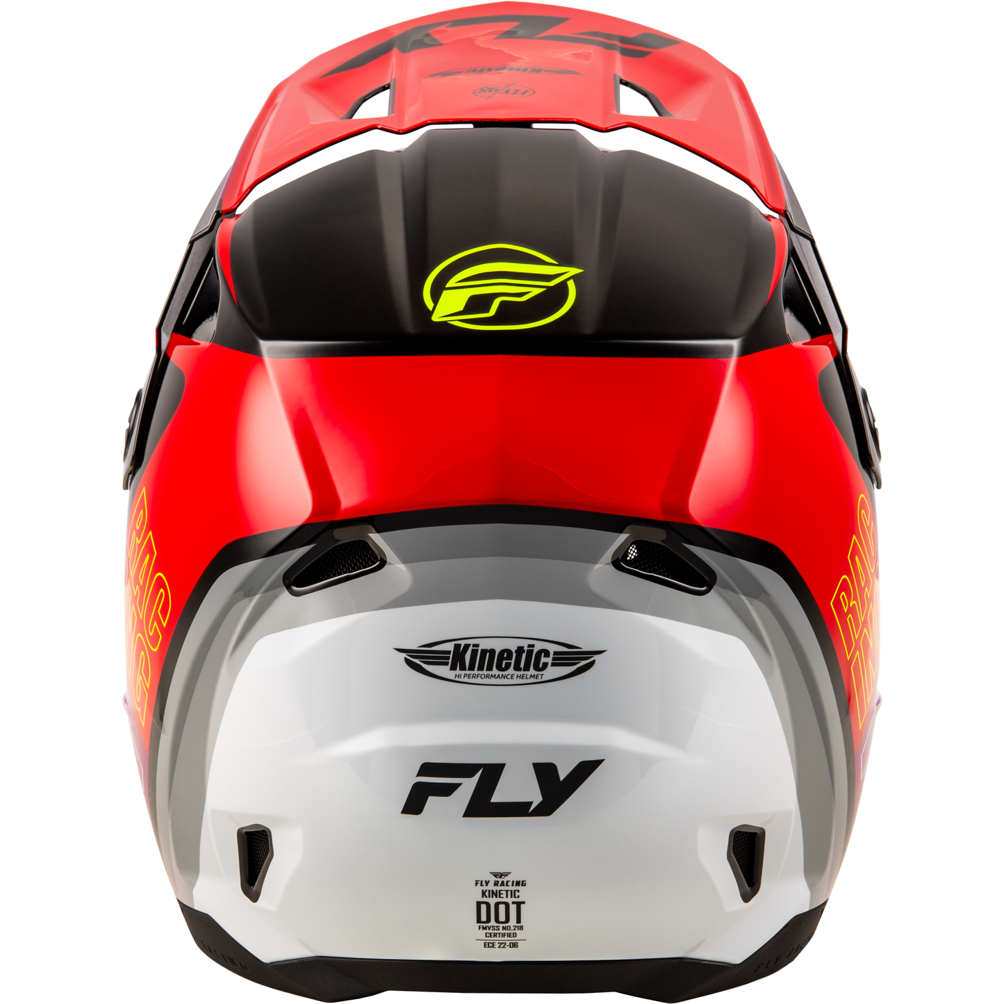 Kinetic Rally Helmet Red/Black/White Lg