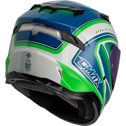 Ff 98 Aftershock Helmet White/Neon Green 3x
