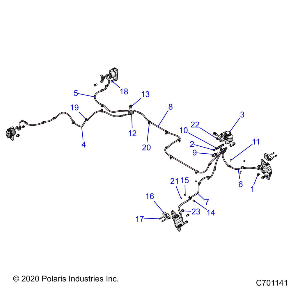 
                      
                        Polaris Ranger Brake Line, 72 Degrees, Genuine OEM Part 1913259, Qty 1
                      
                    