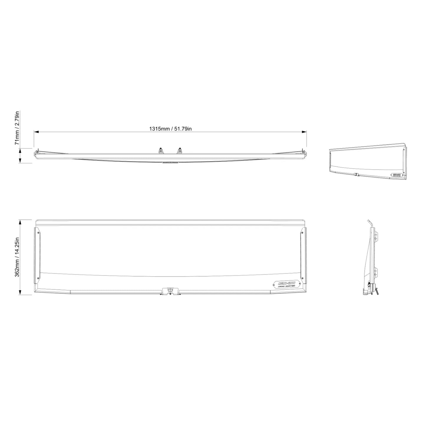 Can-Am Defender Half Windshield - Hardcoated 715010075