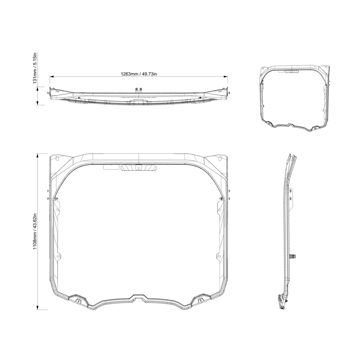 Can-Am Maverick R Glass Windshield 715010203