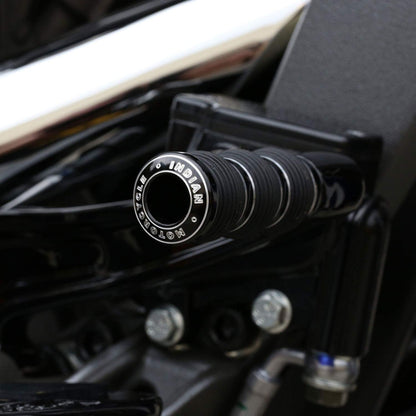 Indian Motorcycle Pegs for Brake/Shifter, Black With Black Rubber Inserts, Billet Aluminum, for Scout, Scout Sixty, Scout Bobber, Chief, Chief Bobber, Super Chief Models and More - 2882005-468
