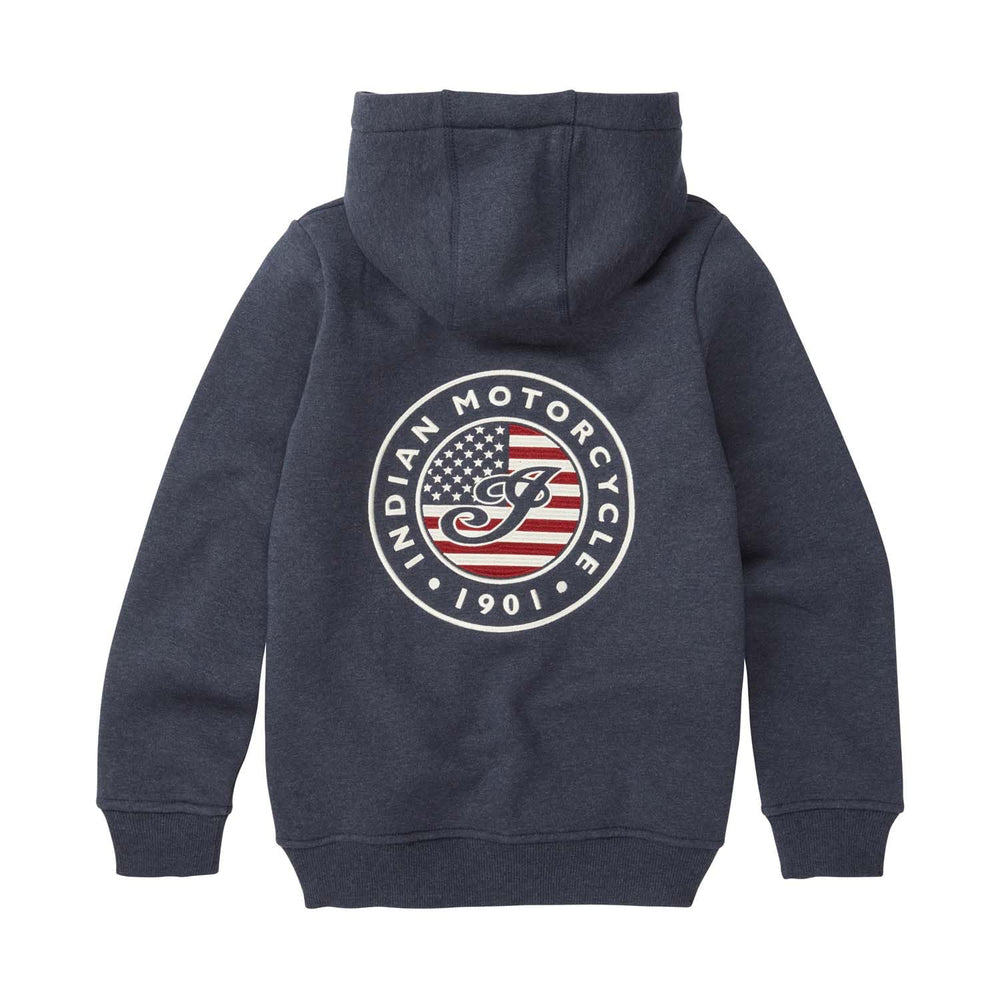 
                      
                        Indian Motorcycle Kids USA Flag Hoodie, Navy - 10-11 Years - 283343506
                      
                    