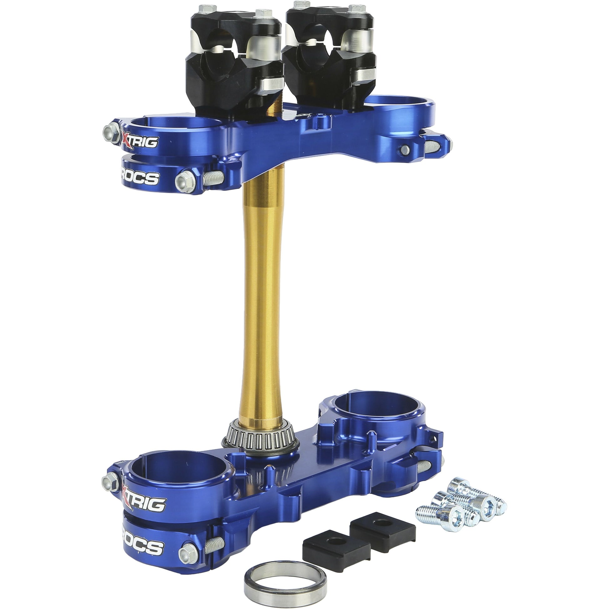 Rocs Tech Clamp Set Blue Yamaha 25mm