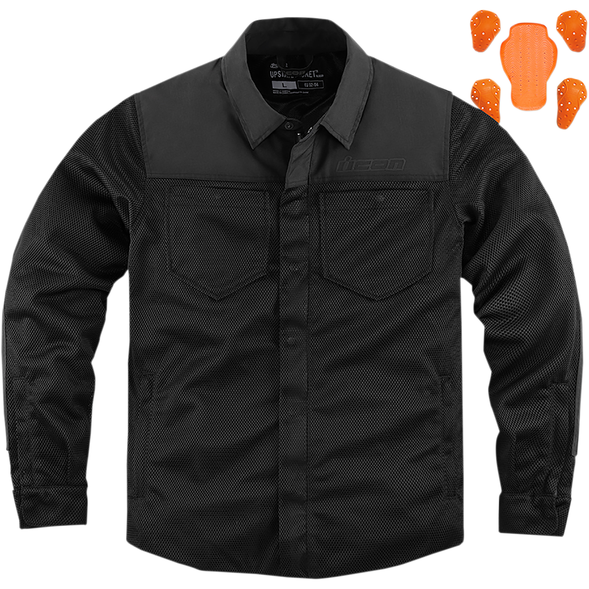 ICON Upstate Riding Shirt - Black - Medium 2820-5085