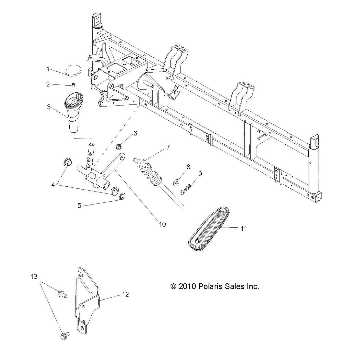Polaris Ranger Shift Cable, Genuine OEM Part 7081651, Qty 1