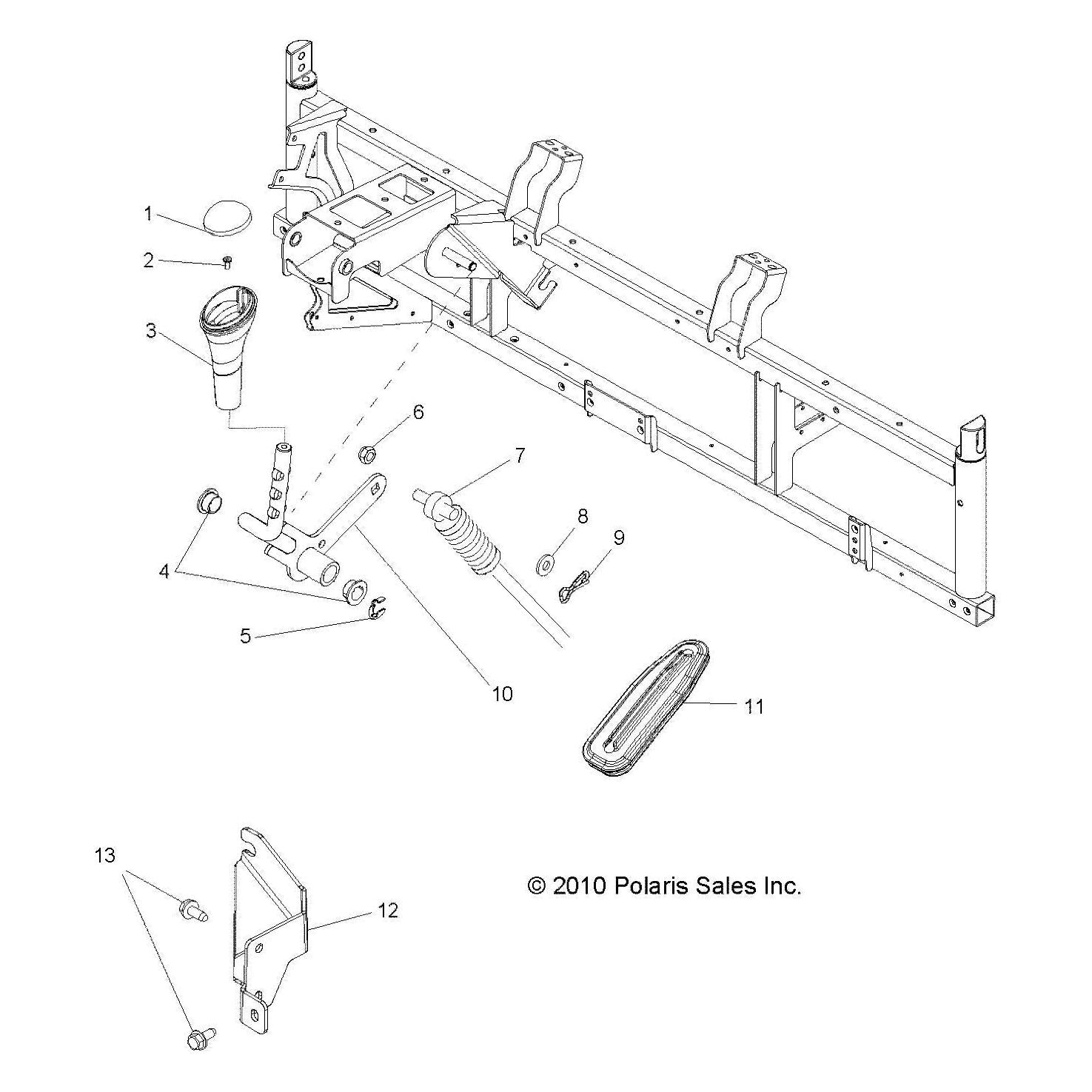 Polaris Ranger Shift Cable, Genuine OEM Part 7081651, Qty 1