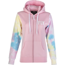 Women's Fly Tie Dye Zip Up Hoodie Pink/Yellow/Blue 2x