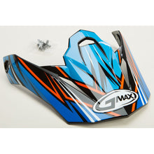 Visor W/Screws Raz Mx 86 Blue/Hi Vis Orange