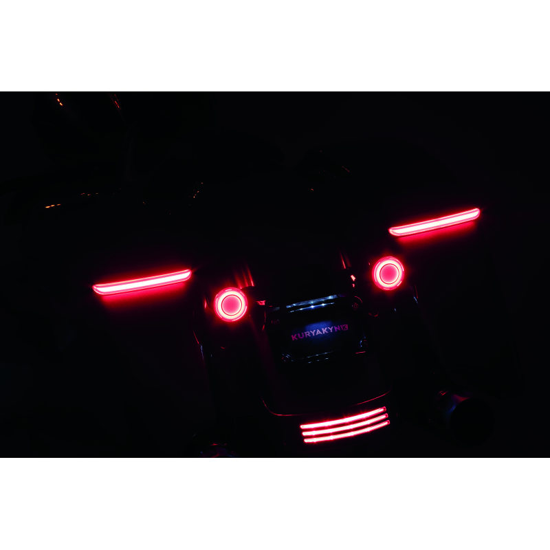 Kuryakyn Tracer L.E.D. Turn Signal Inserts Red/Red Smoke Lens Rear