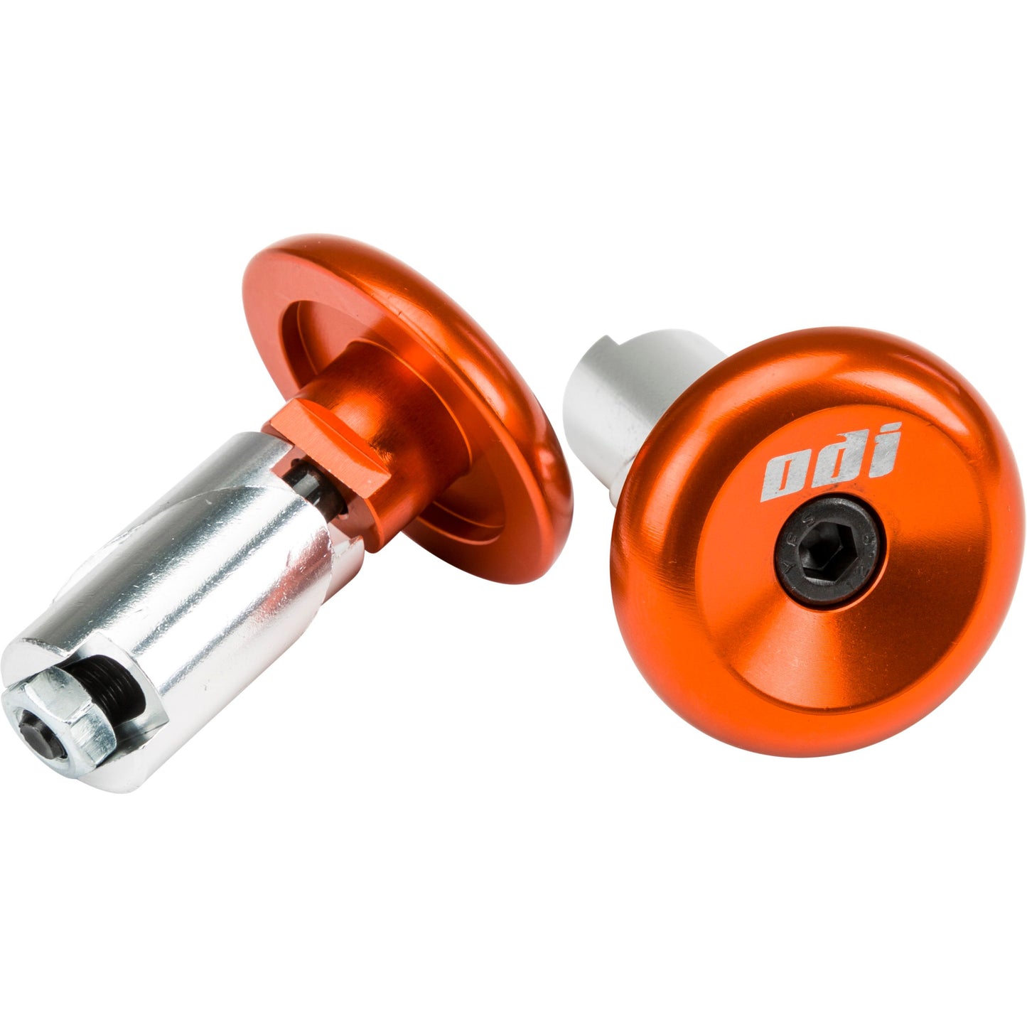 Aluminum Bar End Plugs Orange