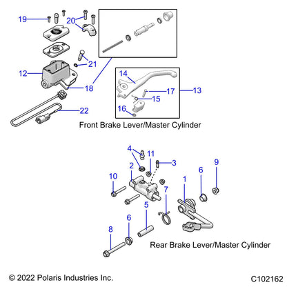 Polaris ATV K-SVC, Piston, Res Body Assembly, [Incl. Body, Piston, Seals, Spring], Genuine OEM Part 2208178, Qty 1