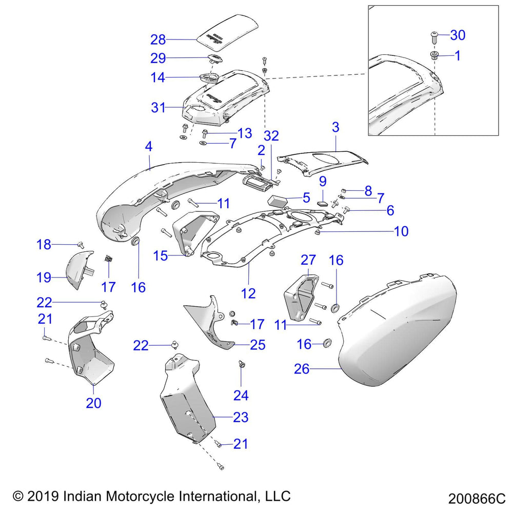
                      
                        Indian Motorcycle Airbox Cover, Left, Black Pearl/White Red Graphics, Genuine OEM Part 5454536-1788, Qty 1
                      
                    
