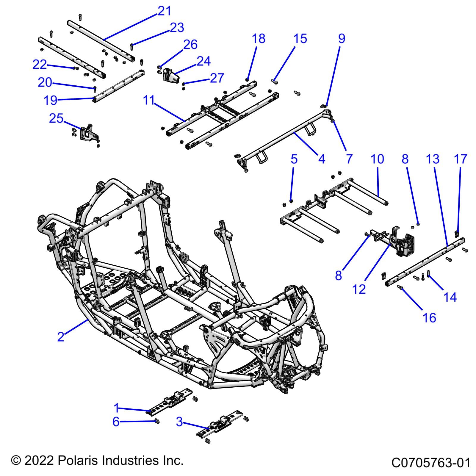 Polaris RZR WELD-MOUNT,PROPSHAFT,MP,ECOAT, Genuine OEM Part 1024572-329, Qty 1