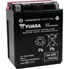 Yuasa YTX14AHL-BS High Performance AGM 12-Volt Battery w/Bottle