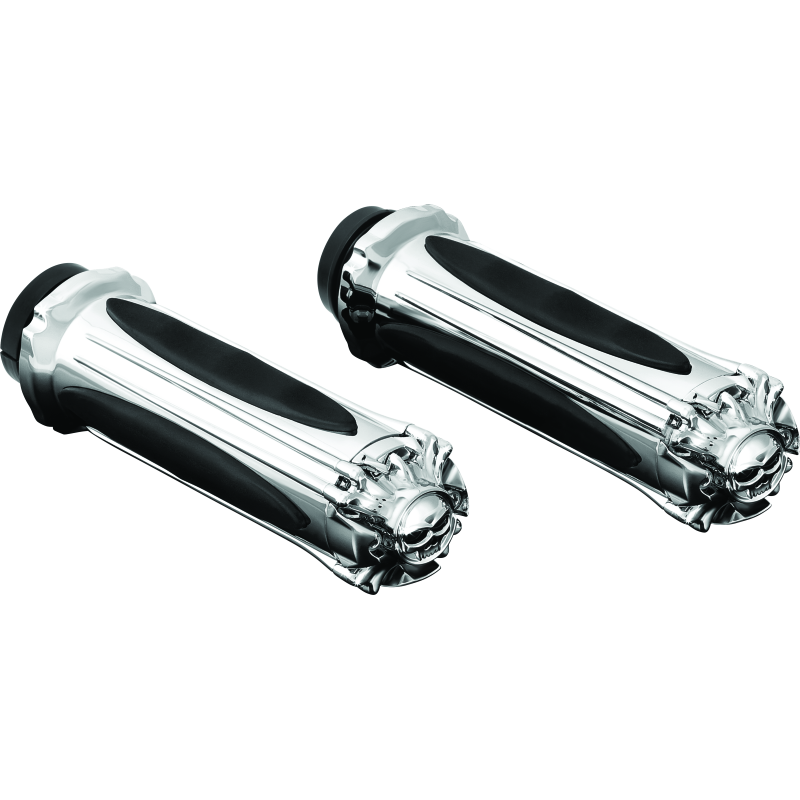 Kuryakyn Zombie Grips Throttle-By-Wire Chrome
