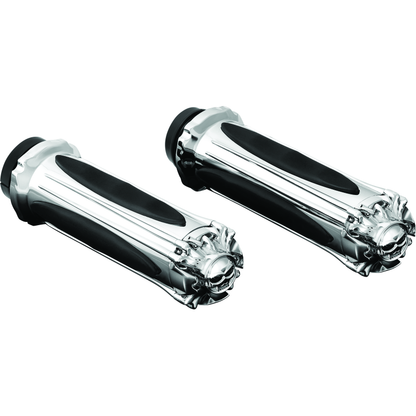Kuryakyn Zombie Grips Throttle-By-Wire Chrome