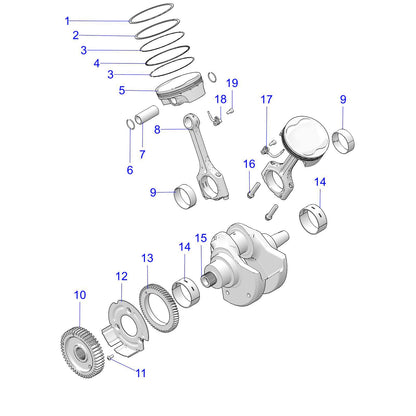 Indian Motorcycle Rod Bearing, 48 x 51 x 17, Genuine OEM Part 3515027-001, Qty 1