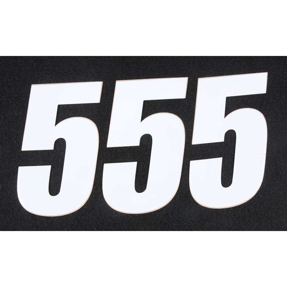 Number 5 White 4" 3/Pk