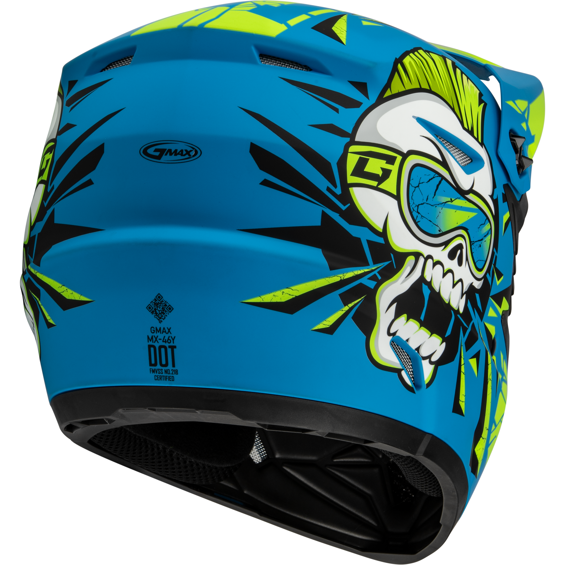 Youth Mx 46y Unstable Helmet Matte Blue/Green Yl