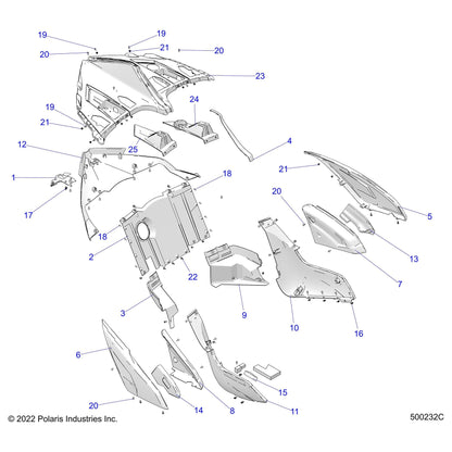 Polaris Slingshot Support-Wing,LH, Genuine OEM Part 5456456, Qty 1