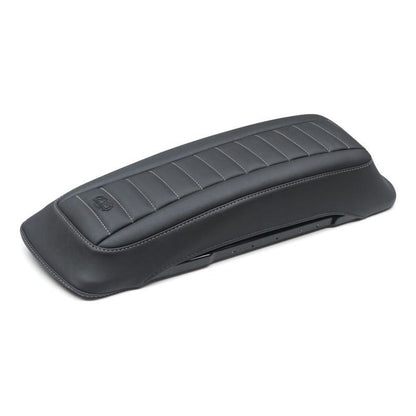 Mustang 97-13 HD FL Touring Saddlebag Tour-Pak Lid Covers (Pair) Deluxe - Black w/ Grey Stitching