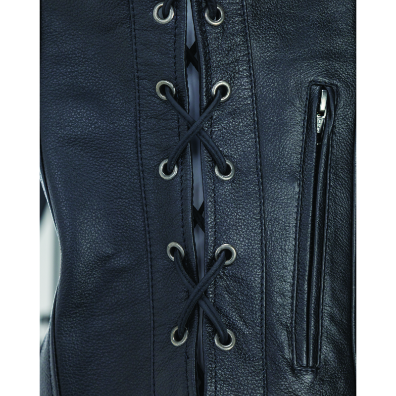 Kuryakyn Leather By River Road Sapphire Leather Vest Black Womens - Small