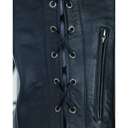 Kuryakyn Leather By River Road Sapphire Leather Vest Black Womens - Small