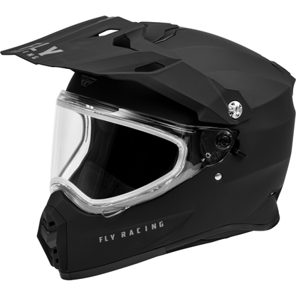 Trekker Cw Solid Helmet Dual Shld Matte Black Lg