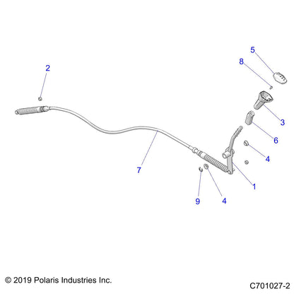 Polaris RZR Shift Cable, Genuine OEM Part 7081922, Qty 1