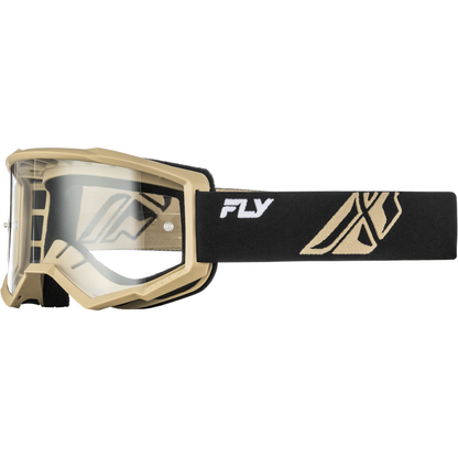 Youth Focus Goggle Black/Khaki W/ Clear Lens