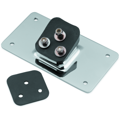 Bikers Choice 55-Up Chrome Custom Laydown License Plate Bracket With 3 Bolt Style