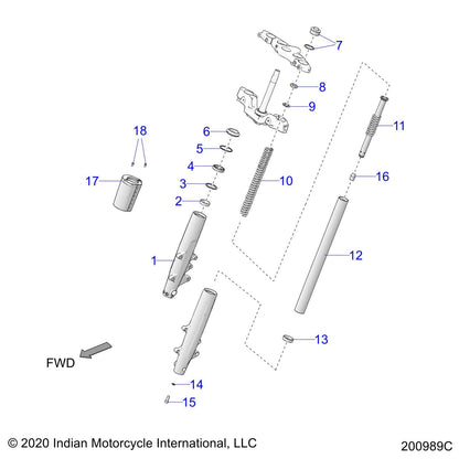 Victory Motorcycles Indian Motorcycle Oil Lock Assembly, Genuine OEM Part 2203973, Qty 1