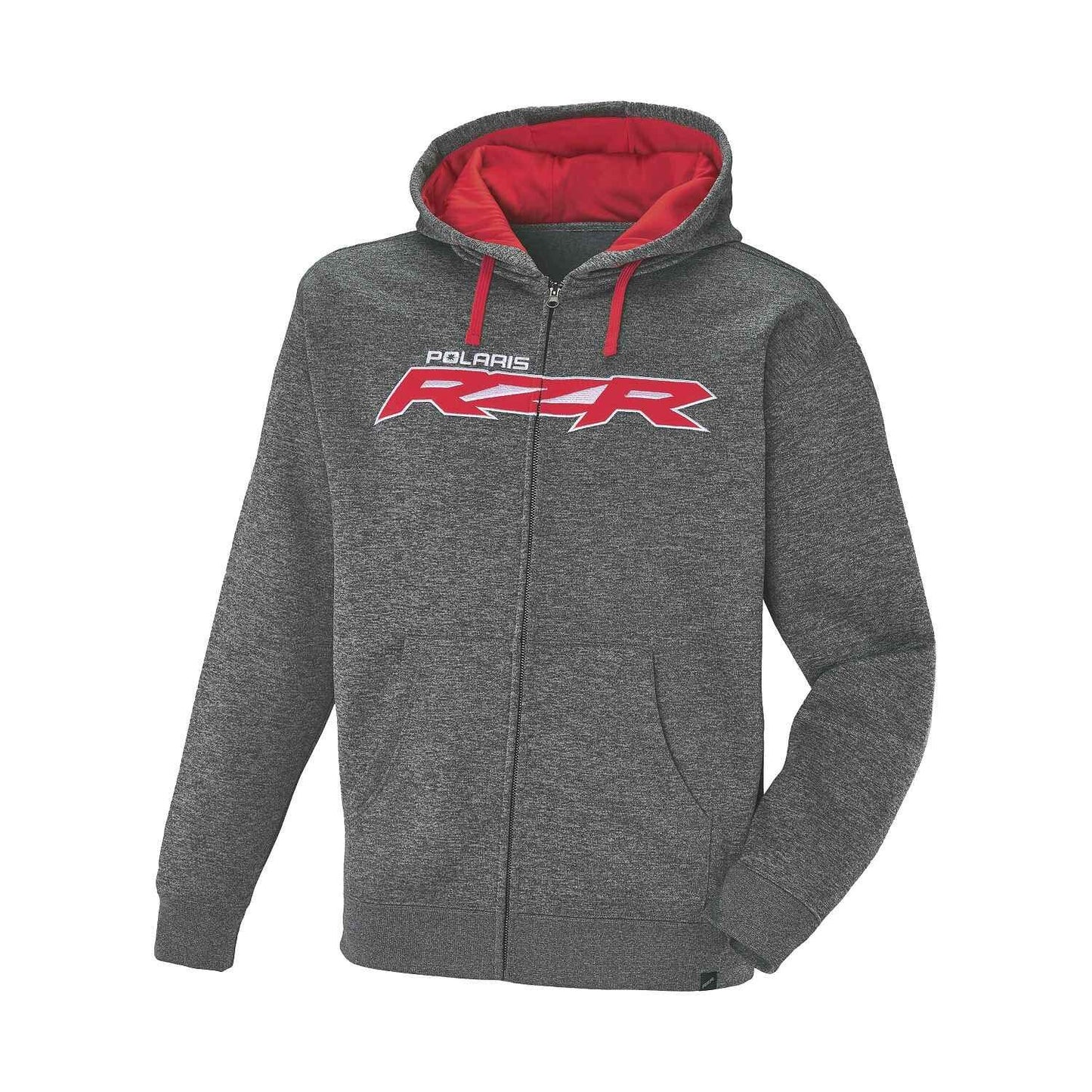 Polaris Off Road Men's RZR Full Zip Hoodie - M Gray/Red