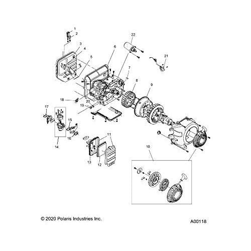Polaris MOTOR, STARTER, Genuine OEM Part 3410180, Qty 1
