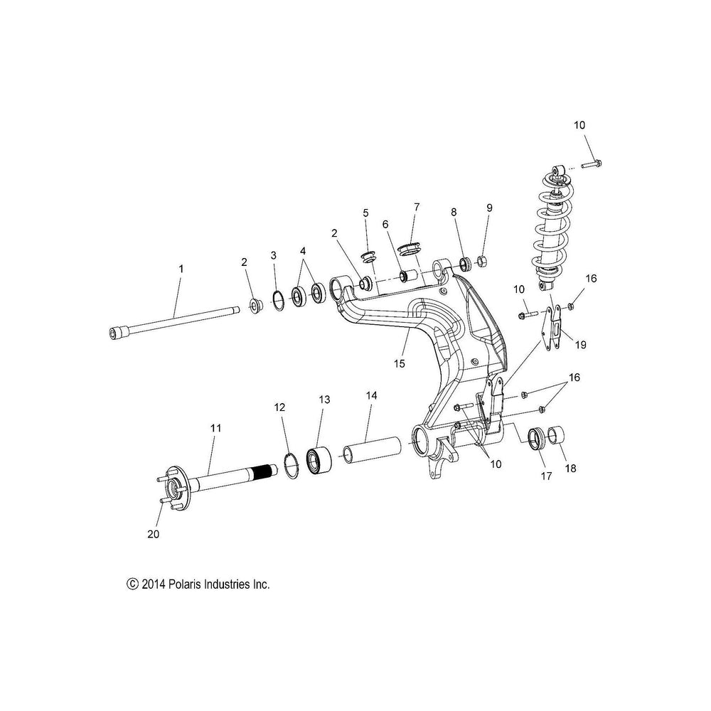 
                      
                        Polaris Slingshot Pivot Shaft, Hollow, Genuine OEM Part 5139316, Qty 1
                      
                    