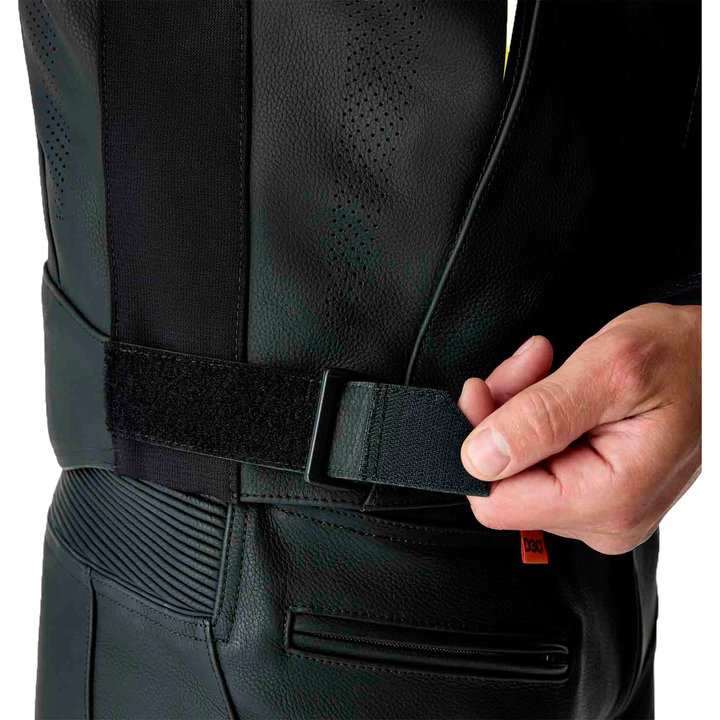 S1 D3o Leather Jacket Blk/Gry/Flo Yel Md